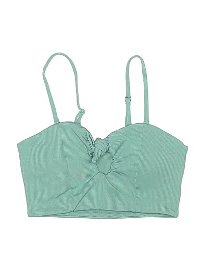 Pre-owned Zaful Swimsuit Top Green Swimwear