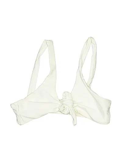 Pre-owned Zaful Swimsuit Top Ivory Swimwear In White