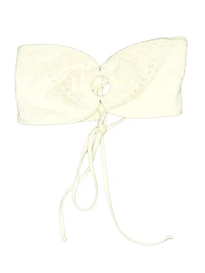 Pre-owned Zaful Swimsuit Top Ivory Swimwear In White