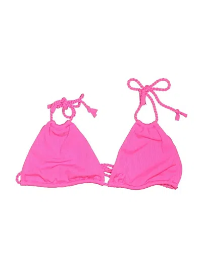 Pre-owned Zaful Swimsuit Top Pink Solid Pattern Swimwear