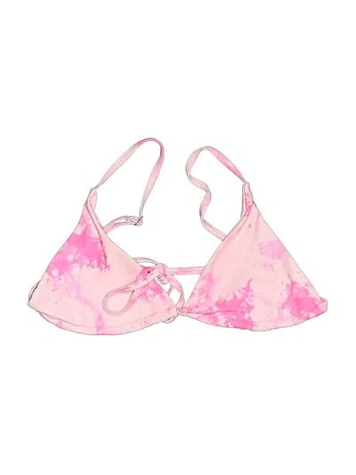 Pre-owned Zaful Swimsuit Top Pink Tie-dye Pattern Swimwear