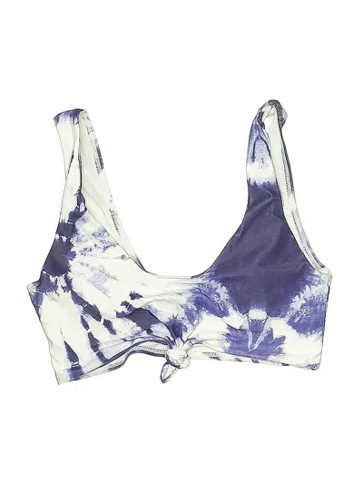 Pre-owned Zaful Swimsuit Top Purple Tie-dye Pattern Swimwear
