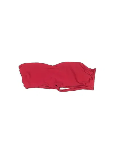 Pre-owned Zaful Swimsuit Top Red Solid Pattern Swimwear