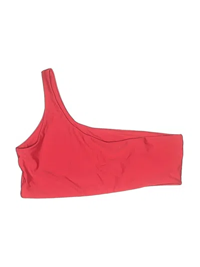 Pre-owned Zaful Swimsuit Top Red Solid Pattern Swimwear