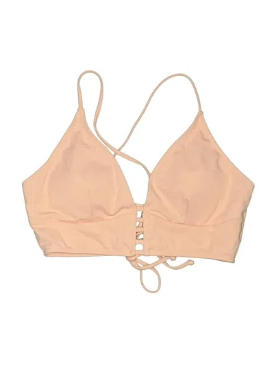 Pre-owned Zaful Swimsuit Top Tan Swimwear In Brown