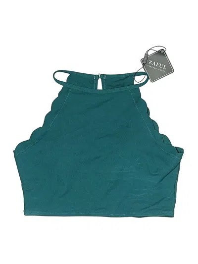 Pre-owned Zaful Swimsuit Top Teal Swimwear
