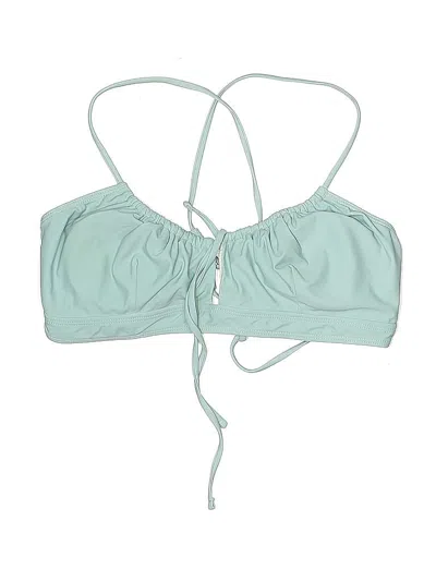 Pre-owned Zaful Swimsuit Top Teal Swimwear In Blue