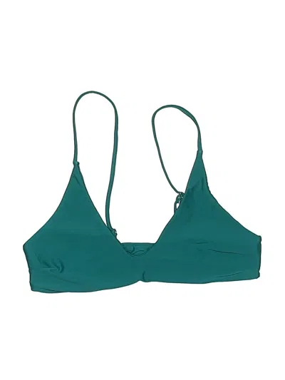 Pre-owned Zaful Swimsuit Top Teal Swimwear In Blue