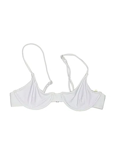 Pre-owned Zaful Swimsuit Top White Swimwear