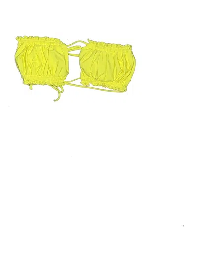 Pre-owned Zaful Swimsuit Top Yellow Swimwear