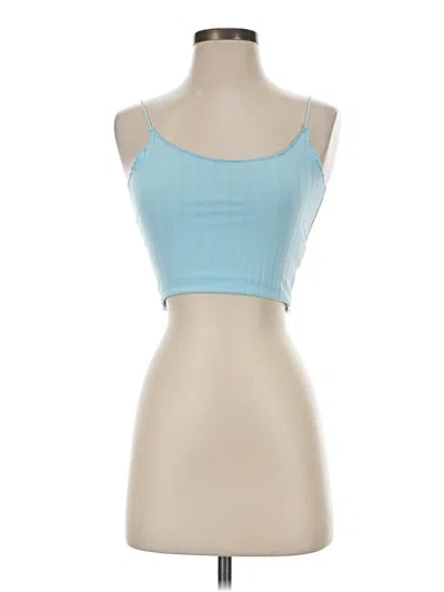 Pre-owned Zaful Tank Top Blue Strapless Neckline Tops