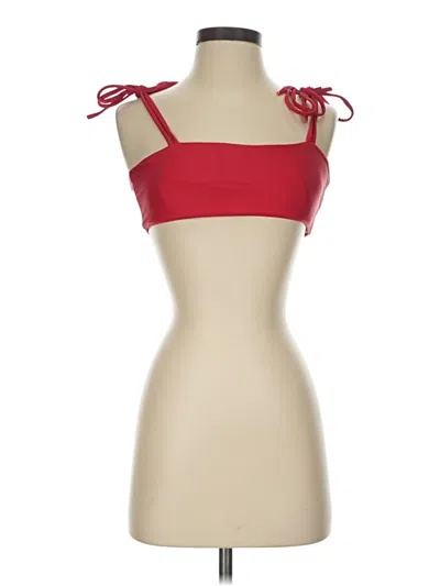 Pre-owned Zaful Tank Top Red Strapless Neckline Tops