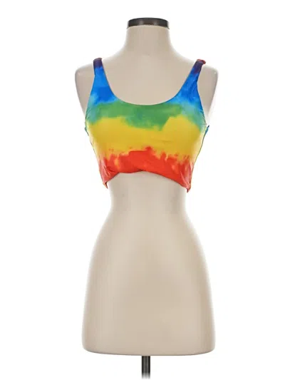 Pre-owned Zaful Tank Top Yellow Strapless Neckline Tops