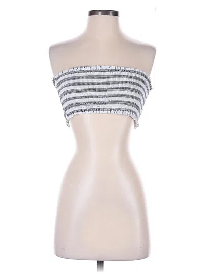 Pre-owned Zaful Tube Top White Strapless Neckline Tops