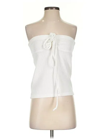 Pre-owned Zaful Tube Top White Strapless Neckline Tops