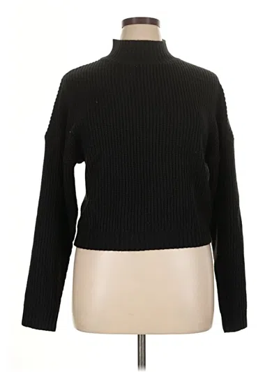Pre-owned Zaful Turtleneck Sweater In Black
