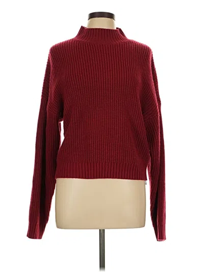 Pre-owned Zaful Turtleneck Sweater In Burgundy