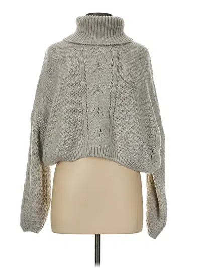 Pre-owned Zaful Turtleneck Sweater In Gray