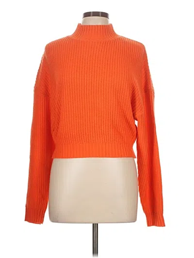 Pre-owned Zaful Turtleneck Sweater In Orange