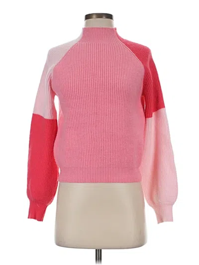 Pre-owned Zaful Turtleneck Sweater In Pink