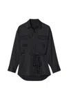 Zafur Women's Black Barron Blouse In Caviar In Black