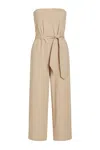 Zafur Women's Gold Abbie Jumpsuit In Gilded Beige In Metallic