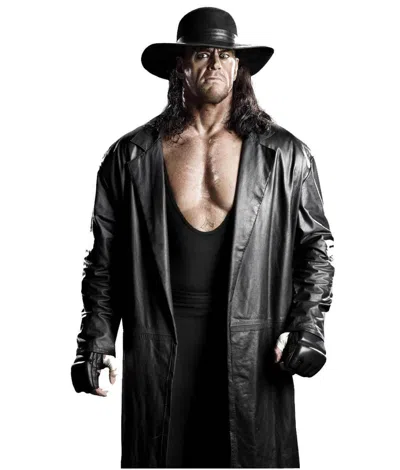 Pre-owned Zafy Leather Men's Undertaker Leather Trench Long Coat 100% Soft Sheepskin Out Wear Coat In Black