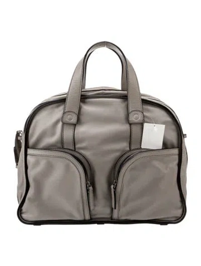 Pre-owned Zagliani Leather Handle Bag In Gray