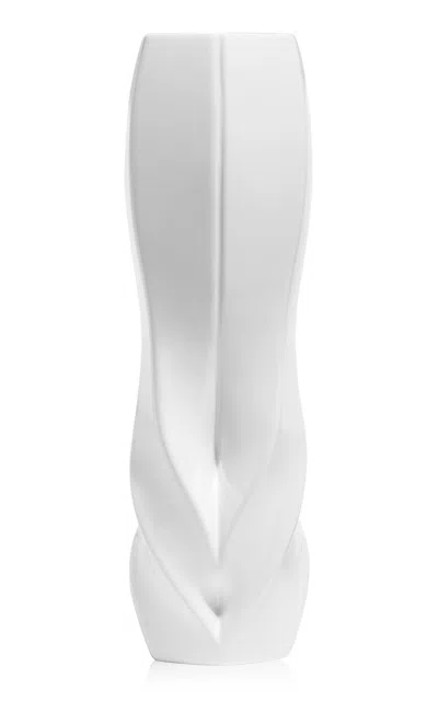 Zaha Hadid - Braid Vase; Waist; White - White