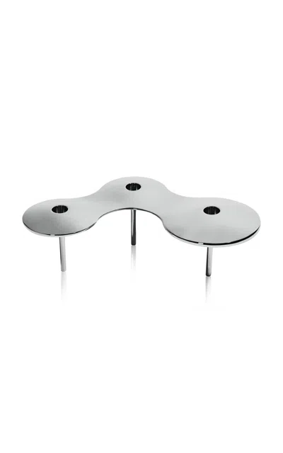 Zaha Hadid - Cell Candle Holder; Silver - Silver