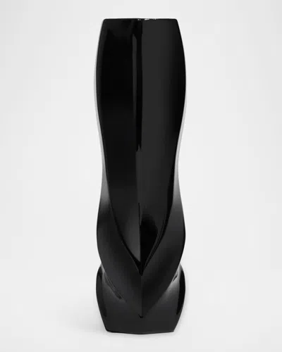Zaha Hadid Design Braid 15" Waist Vase In Black