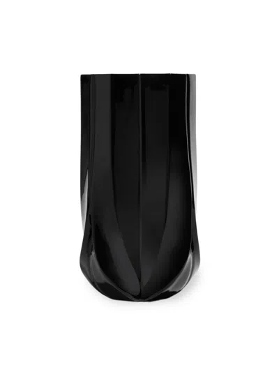 Zaha Hadid Design Braid Porcelain Vase In Black