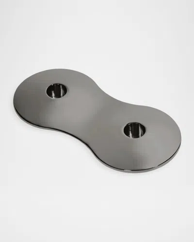 Zaha Hadid Design Cell Stainless Steel Double Candle Holder In Multi