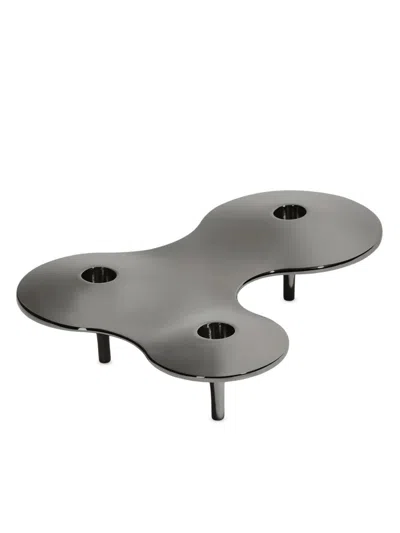 Zaha Hadid Design Cell Triple Stainless Steel Candle Holder In Black
