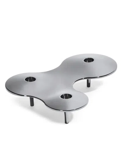 Zaha Hadid Design Cell Triple Stainless Steel Candle Holder In Silver