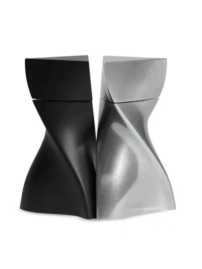 Zaha Hadid Design Duo Mini Salt & Pepper Grinders Set In Black