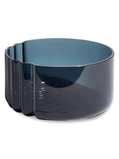 Zaha Hadid Design Pulse Glass Bowl In Dark Blue