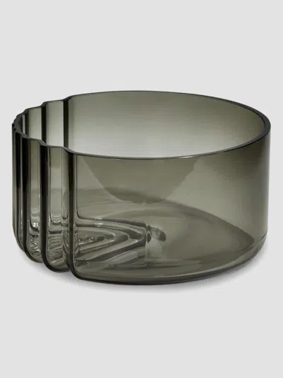 Zaha Hadid Design Pulse Glass Bowl In Smoke