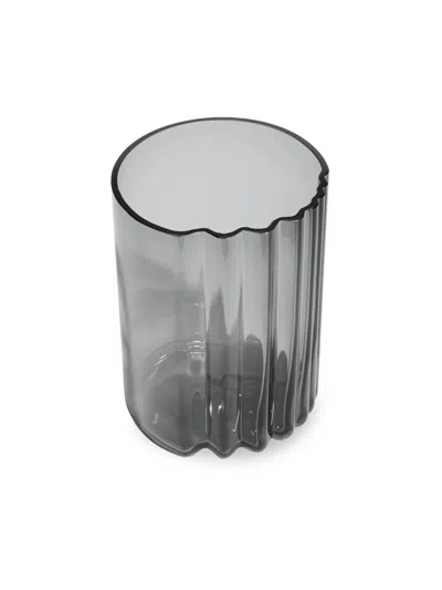 Zaha Hadid Design Pulse Wide Glass Vase In Gray