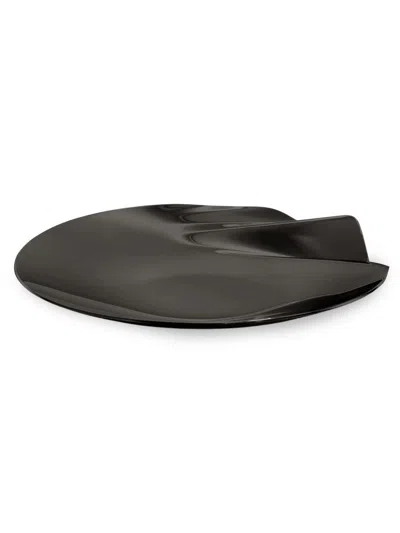 Zaha Hadid Design Serenity Stainless Steel Platter In Black