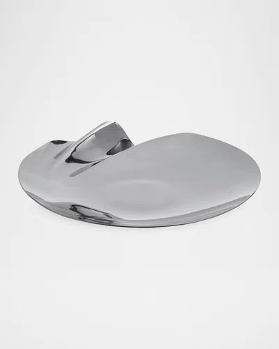 Zaha Hadid Design Serenity Stainless Steel Platter, Large In Animal Print