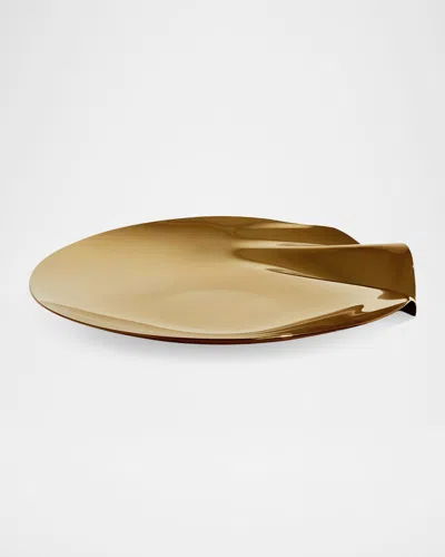 Zaha Hadid Design Serenity Stainless Steel Platter, Large In Multi
