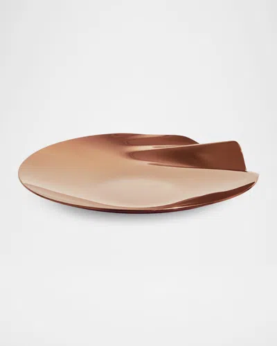 Zaha Hadid Design Serenity Stainless Steel Platter, Medium In Brown