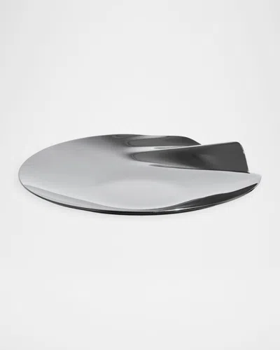 Zaha Hadid Design Serenity Stainless Steel Platter, Medium In Silver