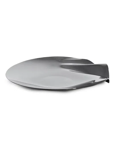 Zaha Hadid Design Serenity Stainless Steel Platter In Silver