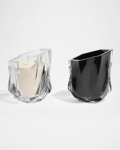 Zaha Hadid Design Shimmer 4 Oz. Scented Candles, Set Of 2 In Black
