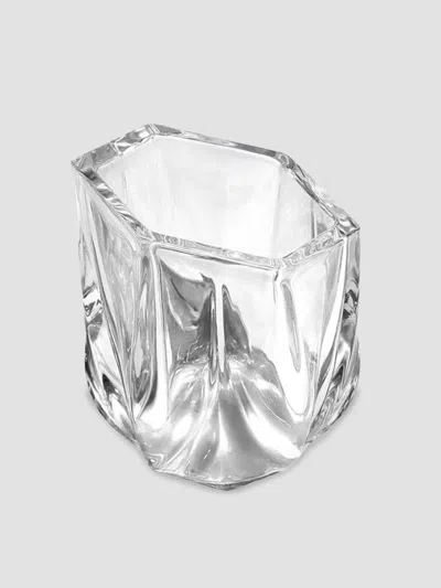 Zaha Hadid Design Shimmer Tealight Candle Holder In Clear