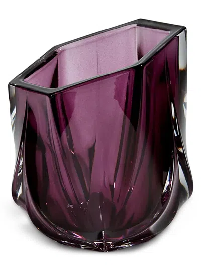 Zaha Hadid Design Shimmer Tealight Candle Holder In Purple