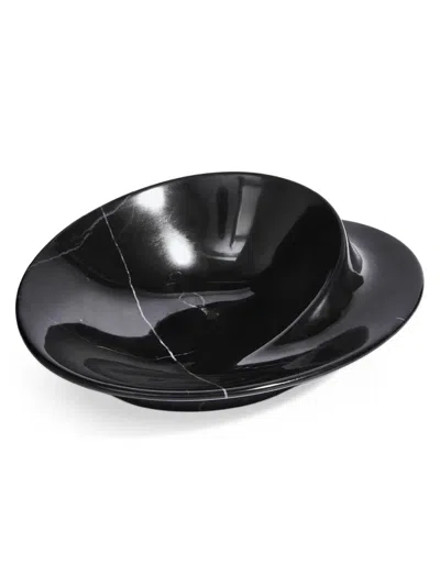 Zaha Hadid Design Swirl Marble Bowl In Black