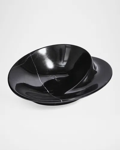 Zaha Hadid Design Swirl Marble Bowl, Small In Black